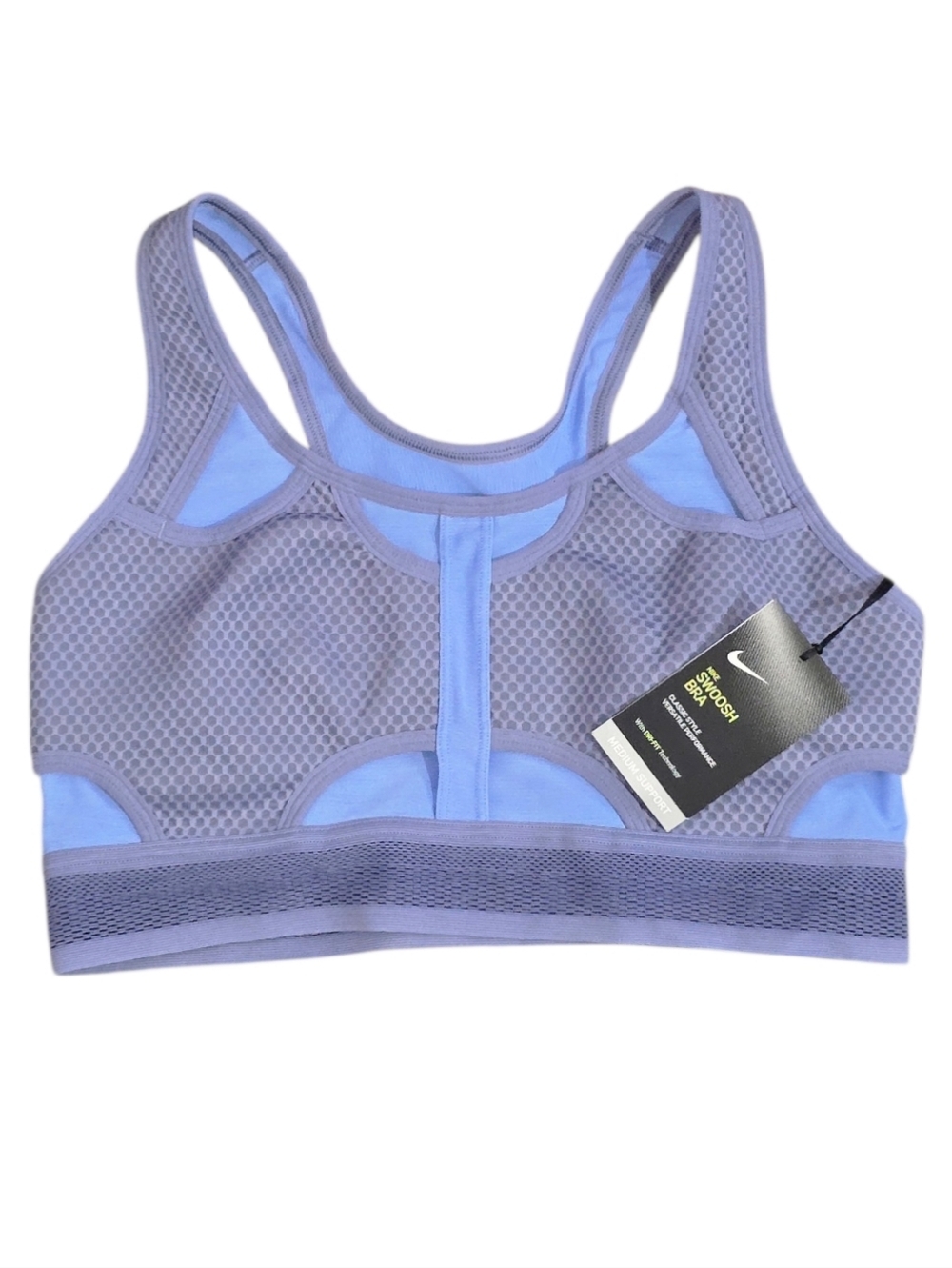 Nike Women's Light Blue Mesh Sports Bra - Medium Support Size L NWT